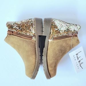 Toddler baby girl booties boots shoes glitter